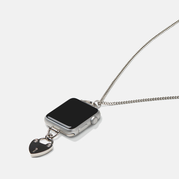 Silver Heartlock Charm Necklace for Apple Watch – Bucardo