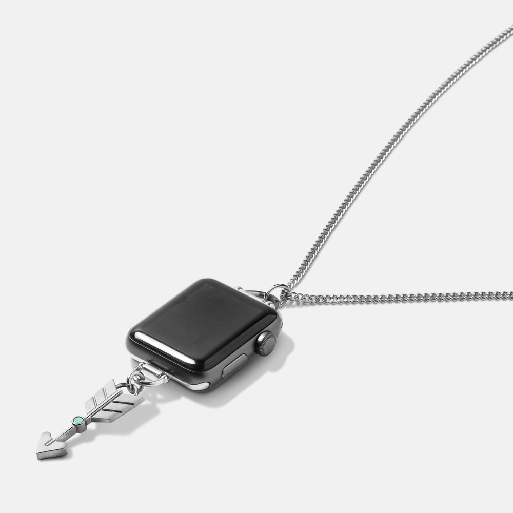 Bucardo Apple Watch series 1 2 3 Charm Necklace Arrow 42mm Silver