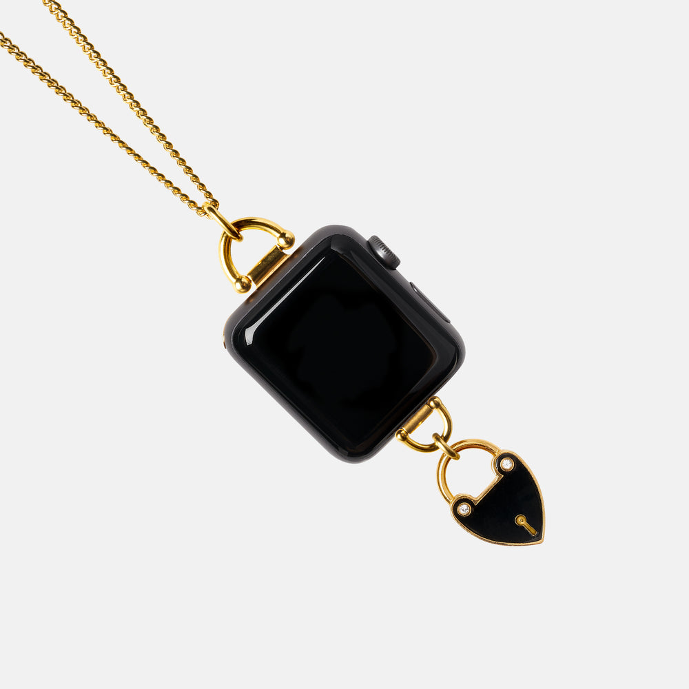 Apple Watch Charm Necklace Enameled Heartlock