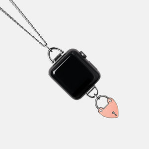 Apple Watch Charm Necklace Enameled Heartlock